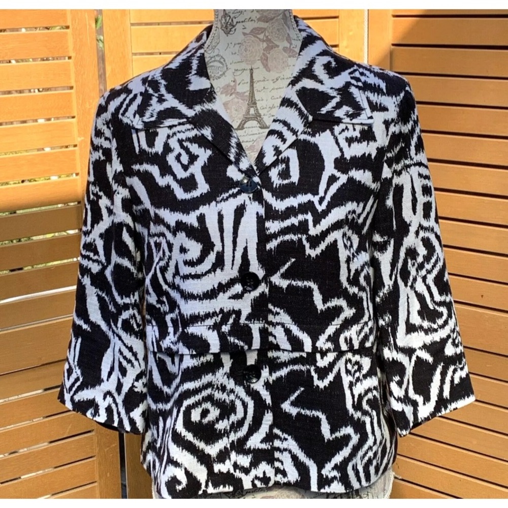 Pendleton Linen Blend Blazer Jacket Button Front … - image 4